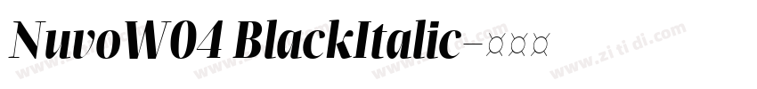 NuvoW04 BlackItalic字体转换 NuvoW04 BlackItalic字体转换